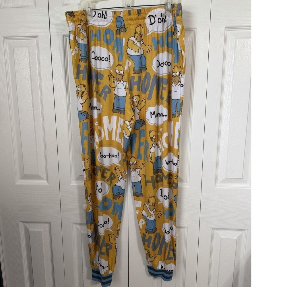 Mad Engine Pants Mens 2XL Multicolor Homer Simpson Graphic Pajama Lounge Sleep